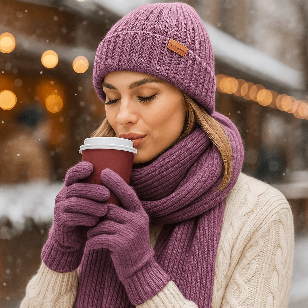 Cozy Winter Set - Hat - Scarf - Warm Gloves