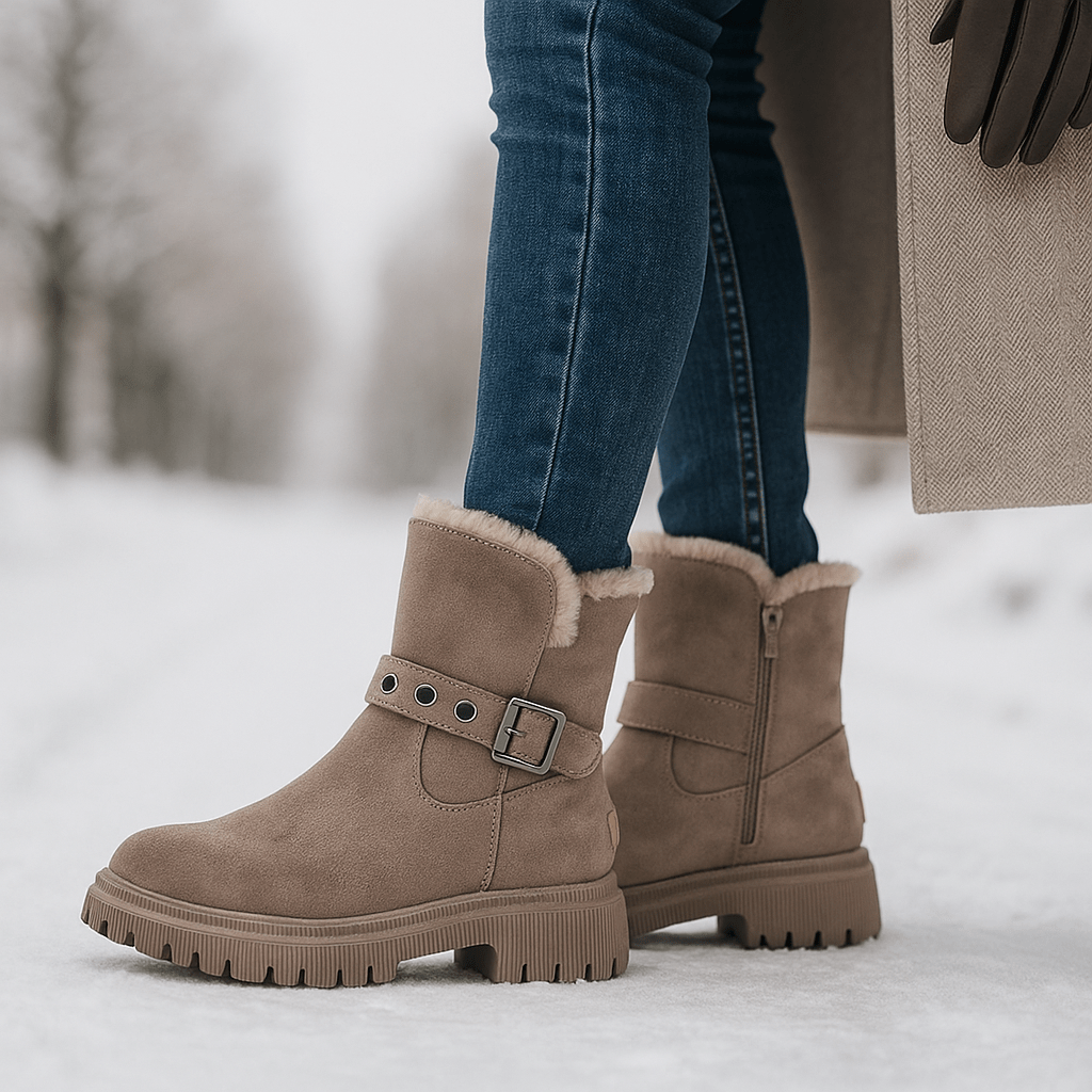Winter Suede Ankle Stiefel - Chic Style - Thermal Comfort